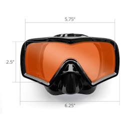 EVO Hi Definition Snorkel Combo, Single Lens Mask Dimensions Thumbnail}