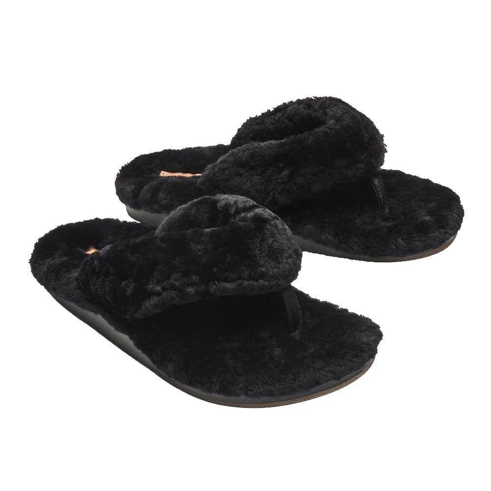 Olukai Kīpe'a Heu Sandal Slippers (Women’s) - Black/Black