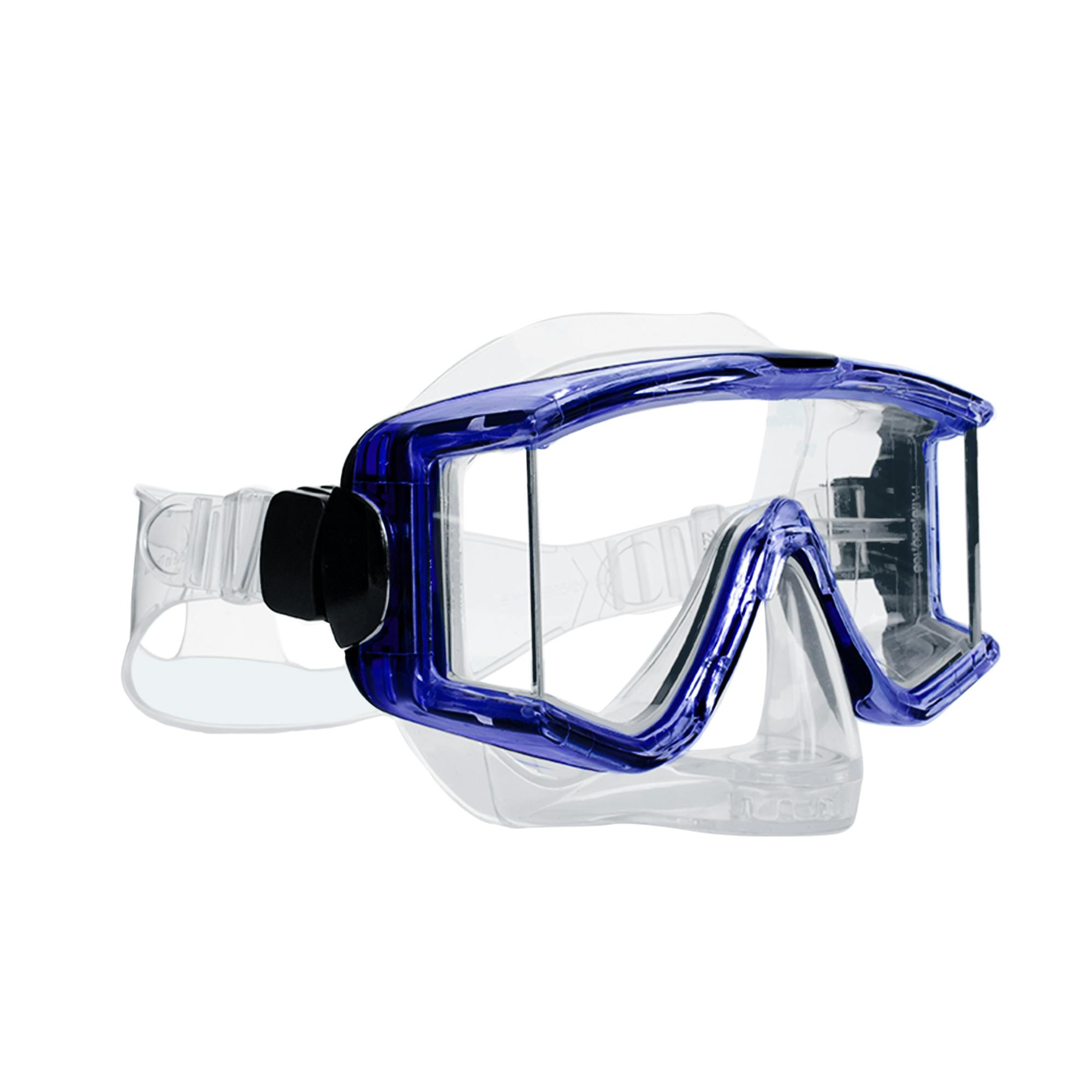 EVO Drift Purge Mask and Snorkel Combo - Blue Quarter View