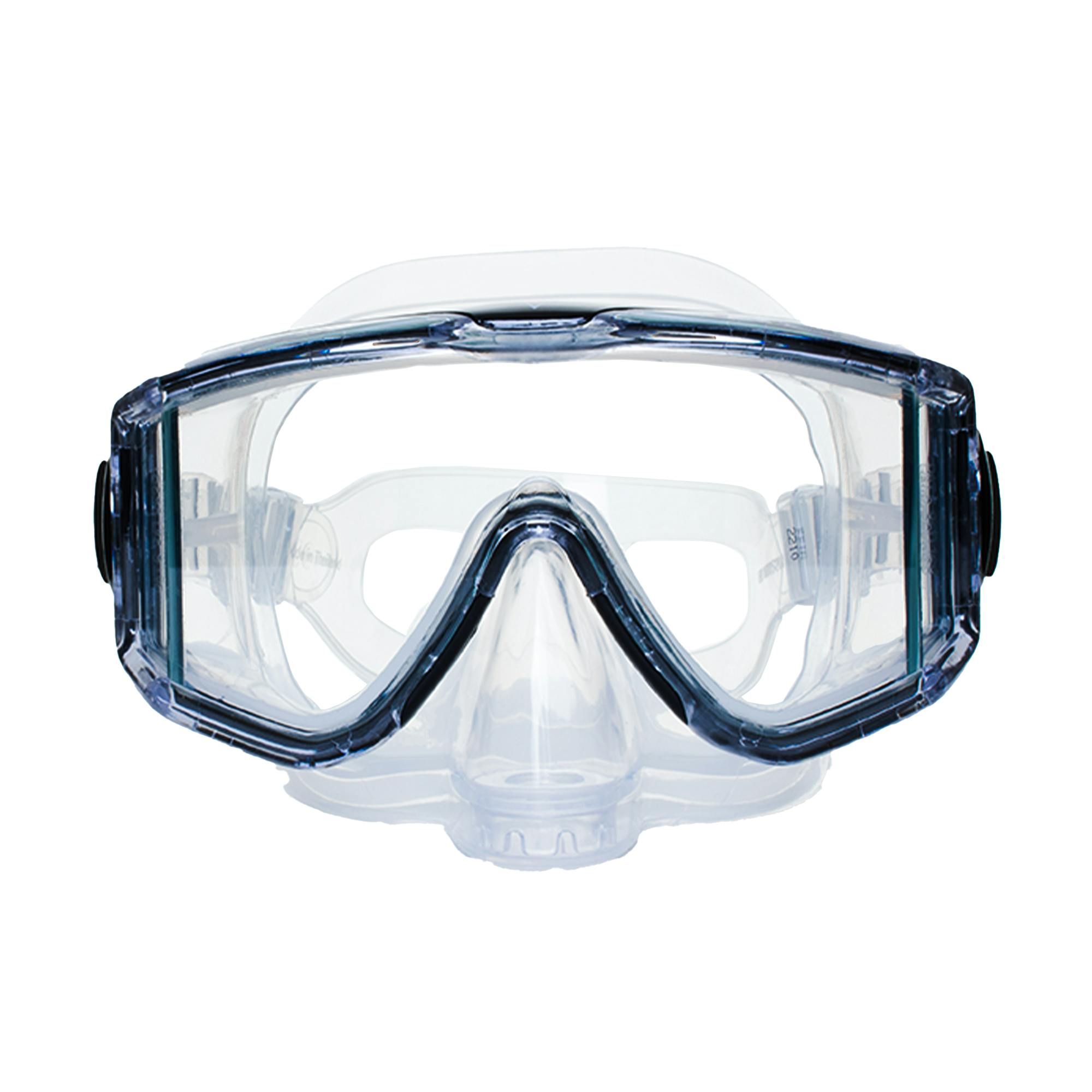 EVO Drift Purge Mask and Snorkel Combo - Black Front View