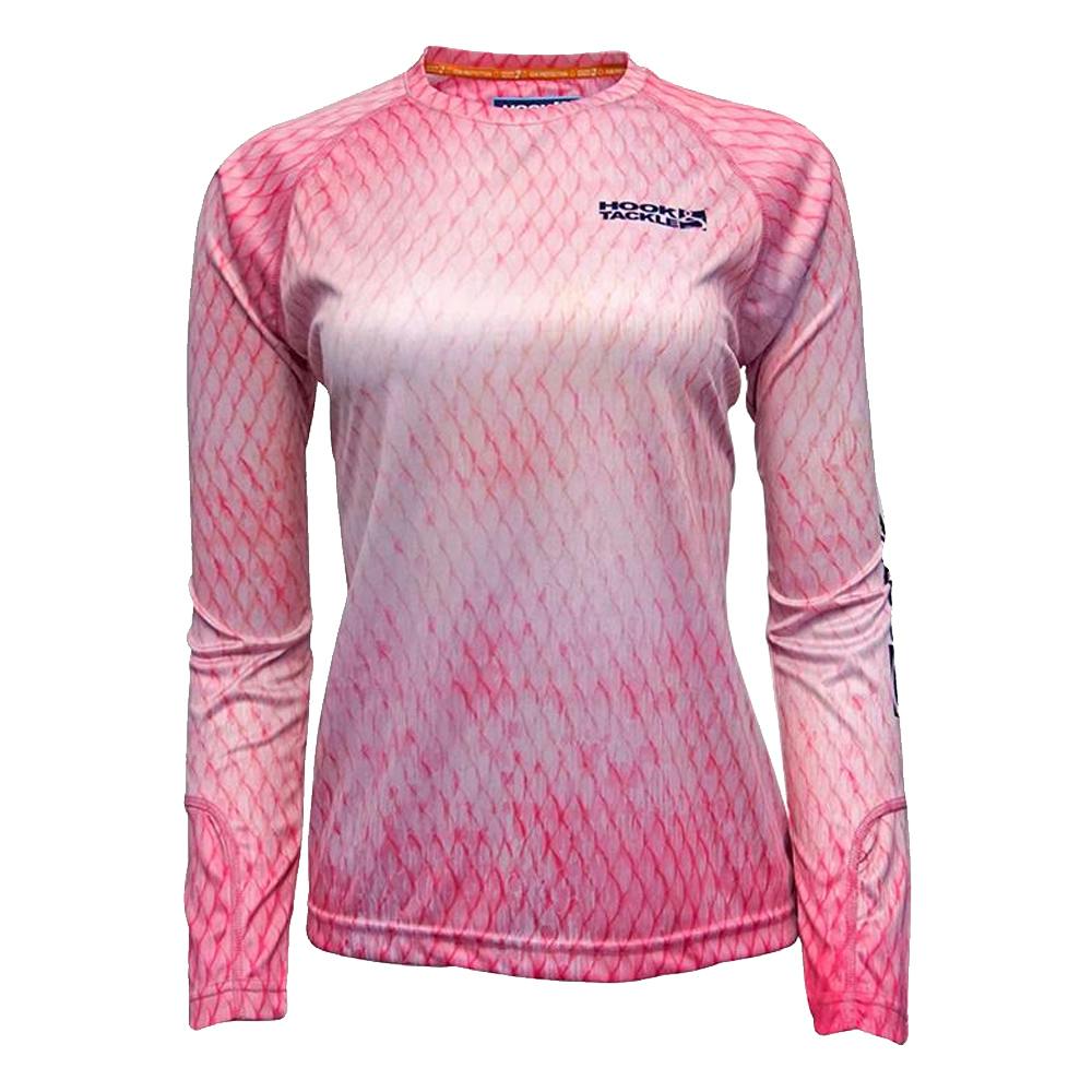 Hook & Tackle Scaly Long Sleeve Performance Shirt - Pink