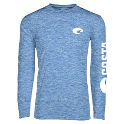 Costa Technical Catonic Crew Long Sleeve Performance Shirt  - Blue Thumbnail}