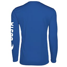 Costa Technical Crew Long Sleeve Performance Shirt - Royal - Back Thumbnail}