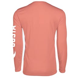 Costa Technical Crew Long Sleeve Performance Shirt - Salmon - Back Thumbnail}
