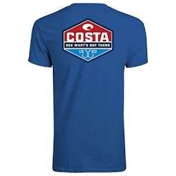 Costa Tech Trinity Short Sleeve T-Shirt - Royal Blue Thumbnail}