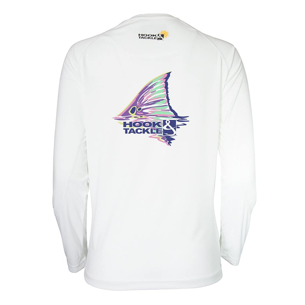 Hook & Tackle Redfish Tail Long Sleeve Performance Shirt (Women’s)
 - White