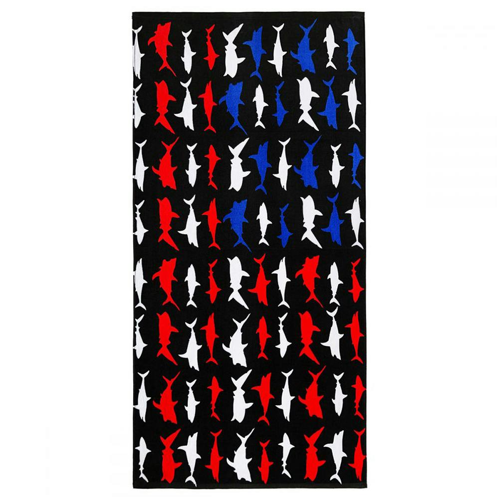 Sharks American Flag Towel, 30 x 60