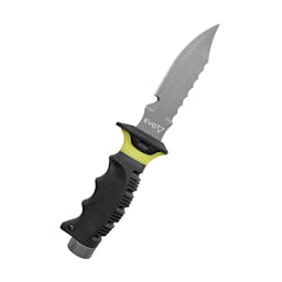 EVO Titanium Dive Knife shown with yellow option - Pointed Tip Thumbnail}