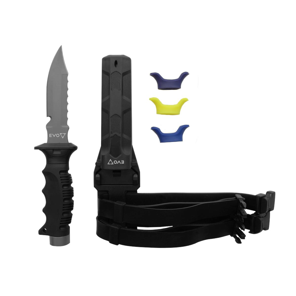 EVO Titanium Dive Knife with all components - Pointed Tip