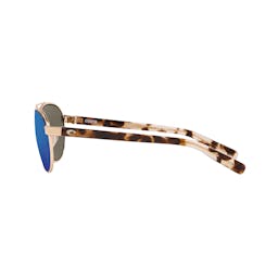 Costa Fernandina Sunglasses Side - Brushed Gold Frame/Blue Mirror Lens Thumbnail}