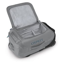 Osprey Transporter Wheeled Duffel 40 Gear Bag Open - Smoke Grey Thumbnail}