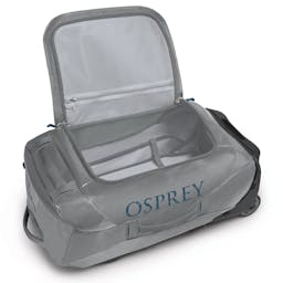 Osprey Transporter Wheeled Duffel 60 Gear Bag Open - Smoke Grey Thumbnail}