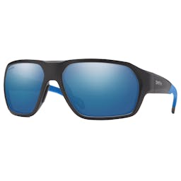 Smith Deckboss ChromaPop Polarized Sunglasses - Matte Black Blue Frame/Blue Mirror Lenses Thumbnail}
