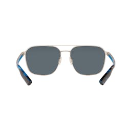 Costa Wader Sunglasses Back View - Brushed Silver/Blue Mirror Thumbnail}