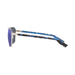 Costa Wader Sunglasses Side View - Brushed Silver/Blue Mirror Thumbnail}