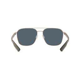 Costa Wader Sunglasses Back View - Brushed Gunmental/Gray Silver Thumbnail}