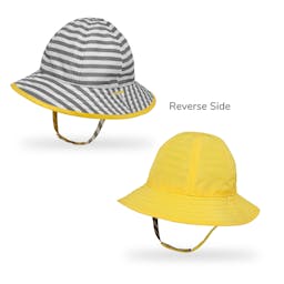 Sunday Afternoons Sunskipper Bucket Hat (Infant) - Quarry Stripe / Lemon Thumbnail}