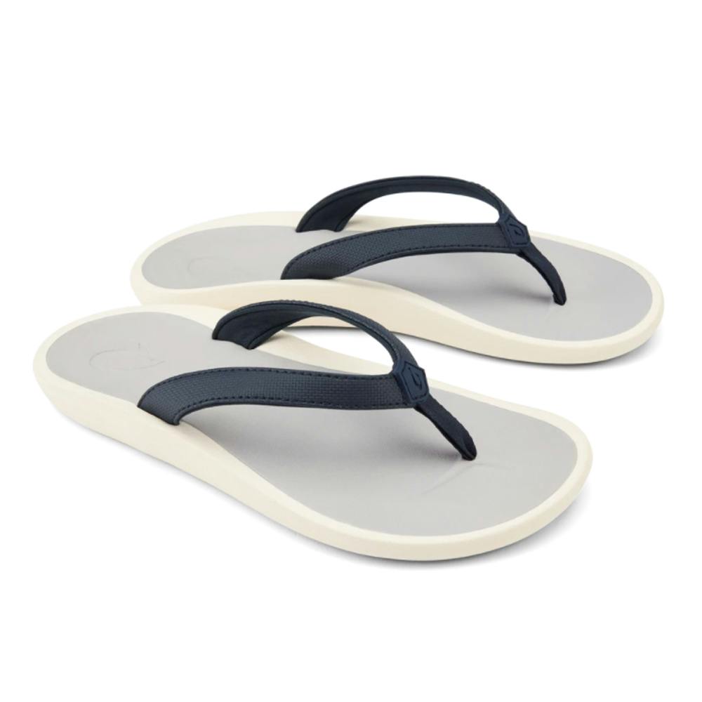Olukai Pi'oe Sandals (Women's) Pair - Trench Blue / Mist Grey