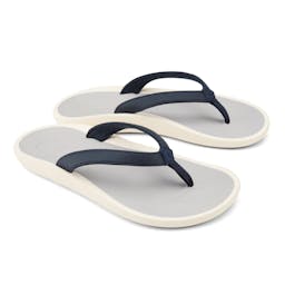 OluKai Pi'oe Sandals (Women's) Pair - Trench Blue / Mist Grey Thumbnail}