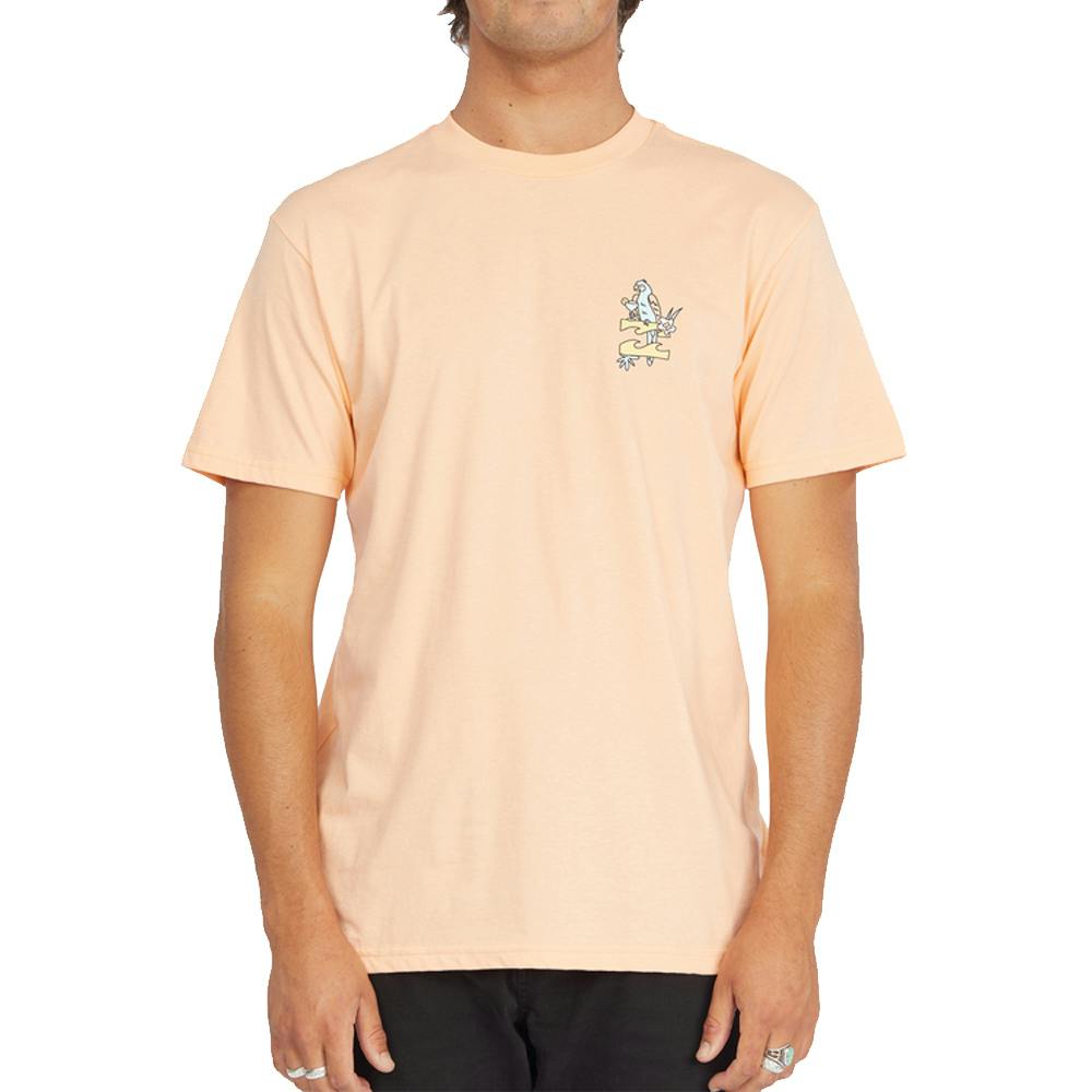 Billabong Surf Lounge Short Sleeve T-Shirt (Men's) Front - Light Peach