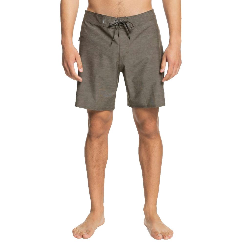 Quiksilver Hempstretch Piped 18” Boardshorts Front - Turkish Coffee