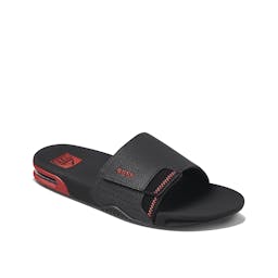 Reef Fanning Slide Sandals (Men’s) - Black/Red Thumbnail}