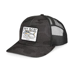 Pelagic Pursuit Fish Camo™ Snapback Hat - Black Thumbnail}