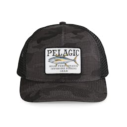 Pelagic Pursuit Fish Camo™ Snapback Hat Front - Black Thumbnail}