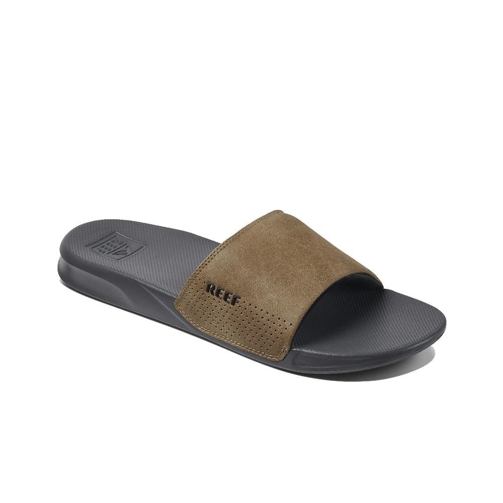 Reef One Slide Sandals (Women's) - Grey/Tan