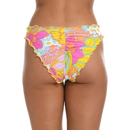 Hobie Ruffled Hipster Bikini Bottoms (Women’s) Back - Woodstock Floral Thumbnail}