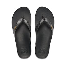 Reef Cushion Court Sandals (Women's) Pair - Black/Silver Thumbnail}
