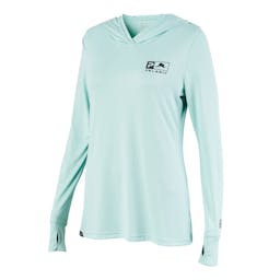 Pelagic Aquatek Hooded Performance Shirt (Women’s) - Turquoise Thumbnail}