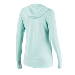 Pelagic Aquatek Hooded Performance Shirt (Women’s) Back - Turquoise Thumbnail}