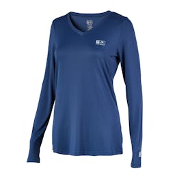 Pelagic Aquatek V-Neck Performance Shirt (Women’s) - Smokey Blue Thumbnail}