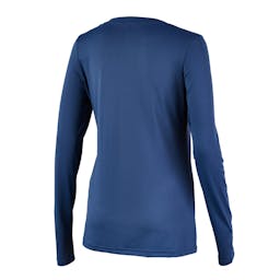 Pelagic Aquatek V-Neck Performance Shirt (Women’s) Back - Smokey Blue Thumbnail}
