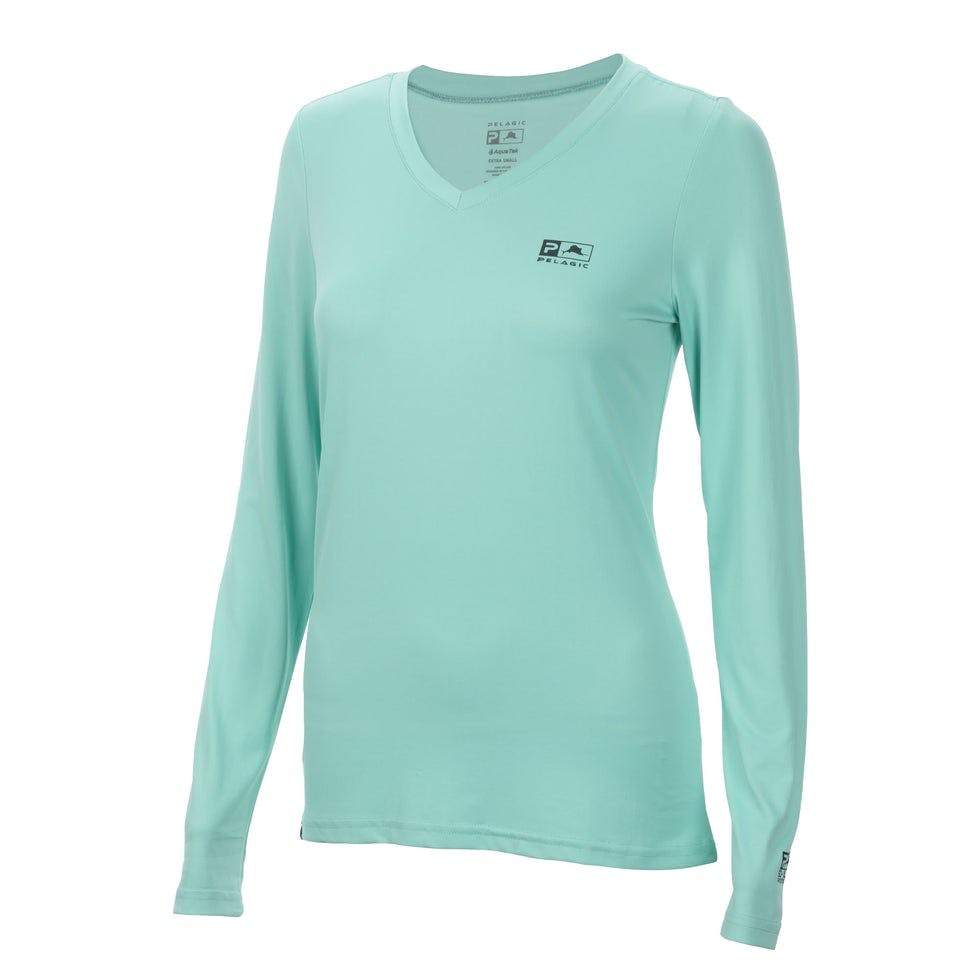 Pelagic Aquatek V-Neck Performance Shirt (Women’s) - Turquoise