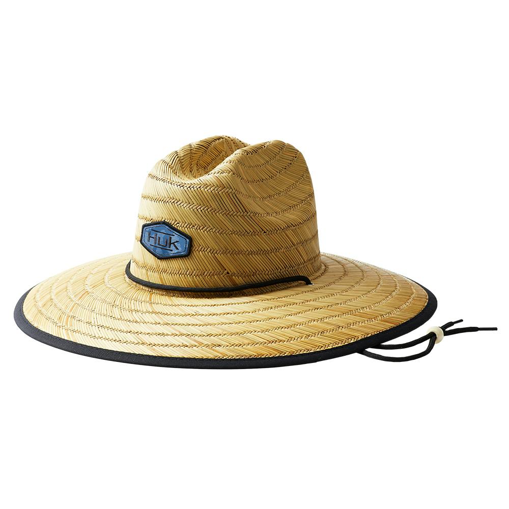 Huk Running Lakes Straw Lifeguard Hat - Titanium Blue