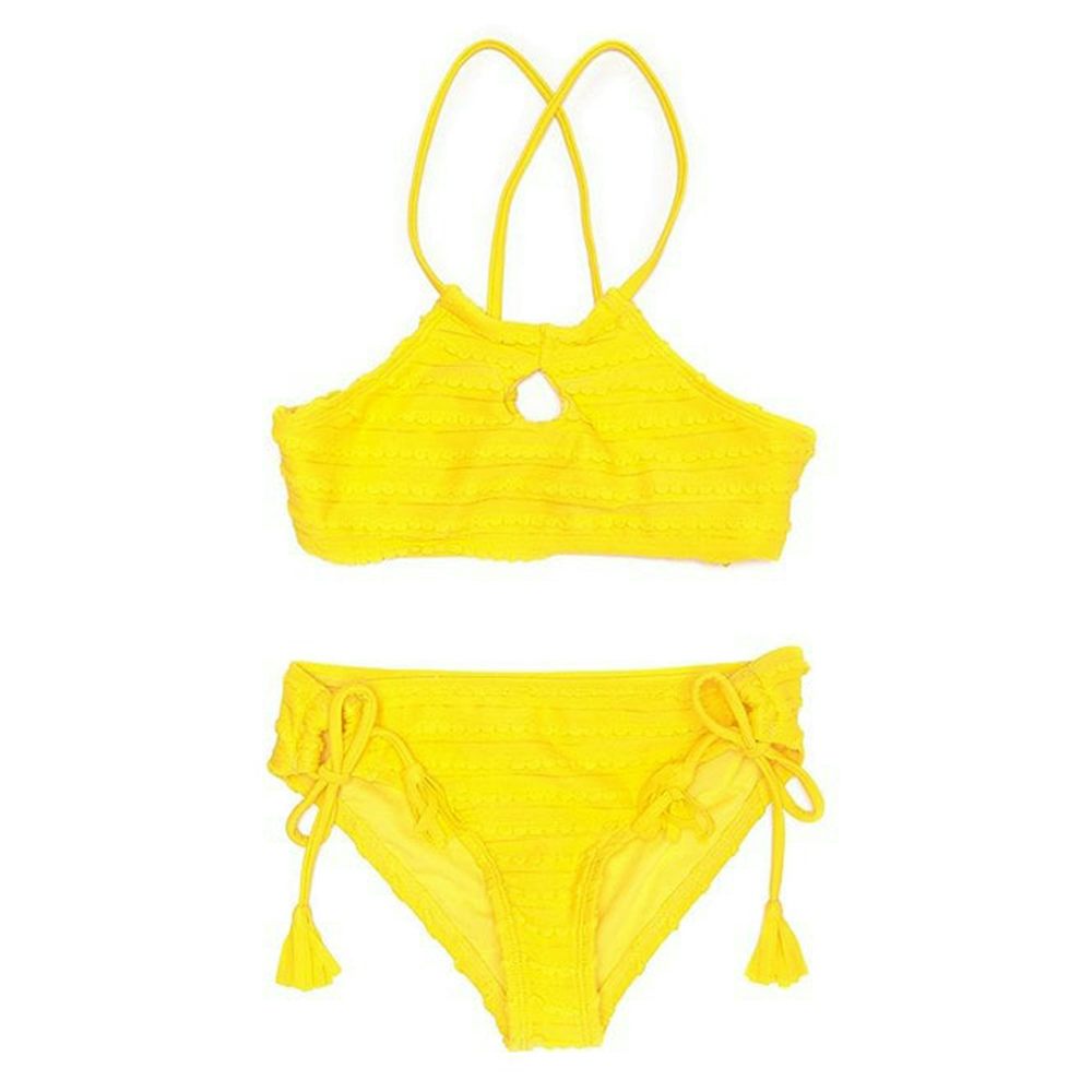 Hobie Keyhole High Neck Top and Hipster Bottoms Swimsuit (Girl’s)