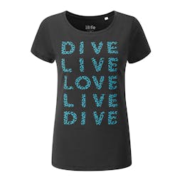 Fourth Element Dive Live Love T-Shirt (Women’s) Thumbnail}