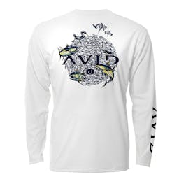 AVID Bait Ball AVIDry Long Sleeve Performance Shirt - White Thumbnail}