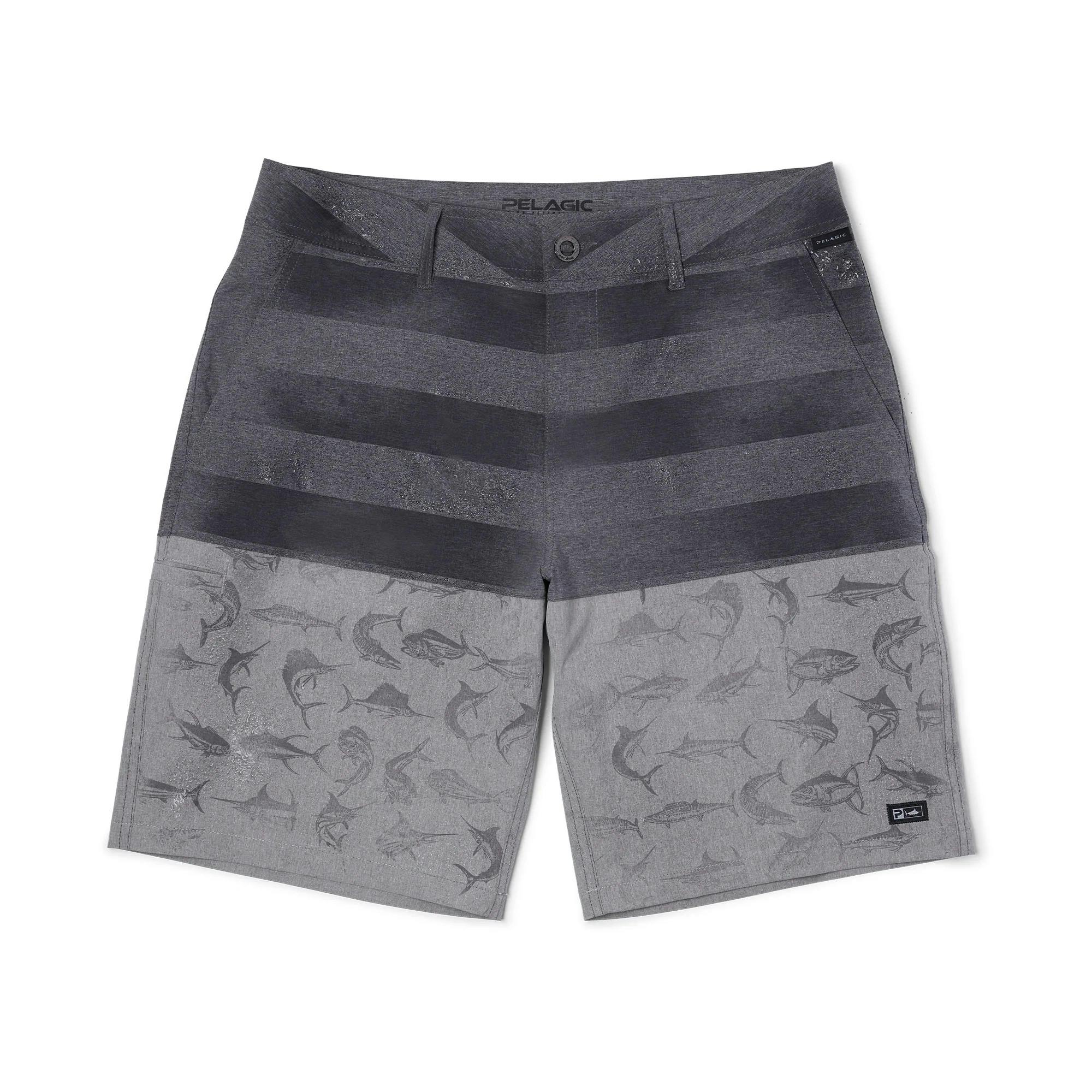 Pelagic Deep Sea Americamo Hybrid Fishing Shorts (Men's) Front 2 - Smokey Blue