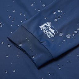 Pelagic Aquatek Icon Hooded Long Sleeve Performance Fishing Shirt Sleeve - Smokey Blue Thumbnail}