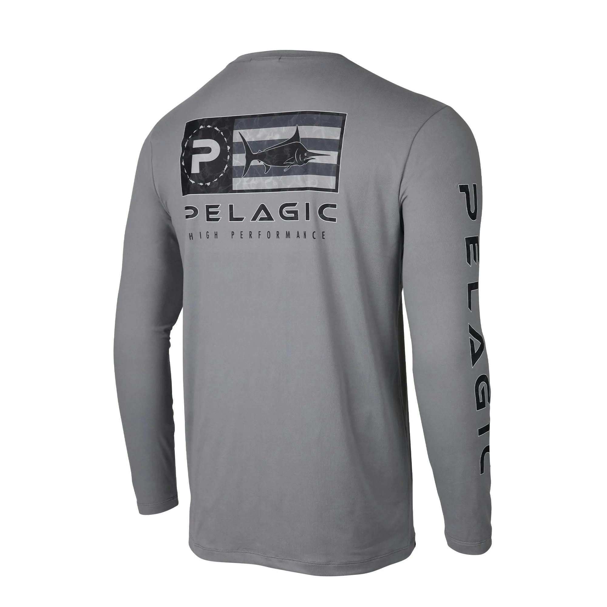 Pelagic Stratos Icon Performance Long Sleeve (Men’s) Front - Grey