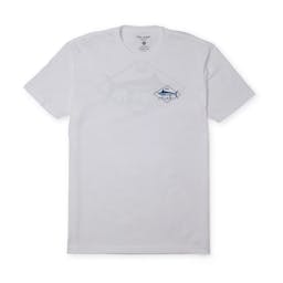 Pelagic Heavy Gear Premium Fishing T-Shirt Front - White Thumbnail}