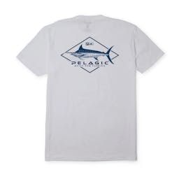 Pelagic Heavy Gear Premium Fishing T-Shirt Back  -White Thumbnail}
