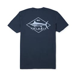 Pelagic Heavy Gear Premium Fishing T-Shirt Back  - Smokey Blue Thumbnail}
