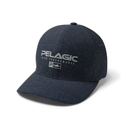 Pelagic Delta Flexfit Heathered Hat Angle - Smokey Blue Thumbnail}