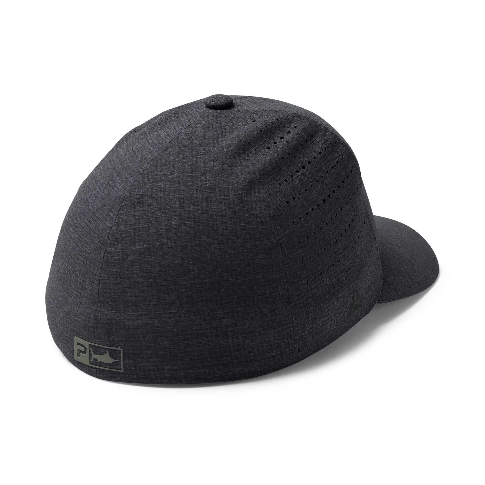 Pelagic Delta Flexfit Heathered Hat Back - Charcoal