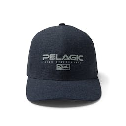 Pelagic Delta Flexfit Heathered Hat Front - Smokey Blue Thumbnail}
