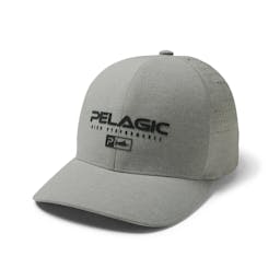 Pelagic Delta Flexfit Heathered Hat Angle - Light Grey Thumbnail}
